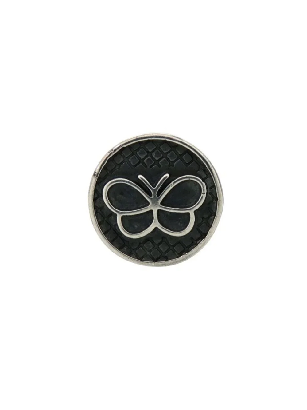 Bottega Veneta Butterfly Tie Tack Pin Brooch Metal Silver